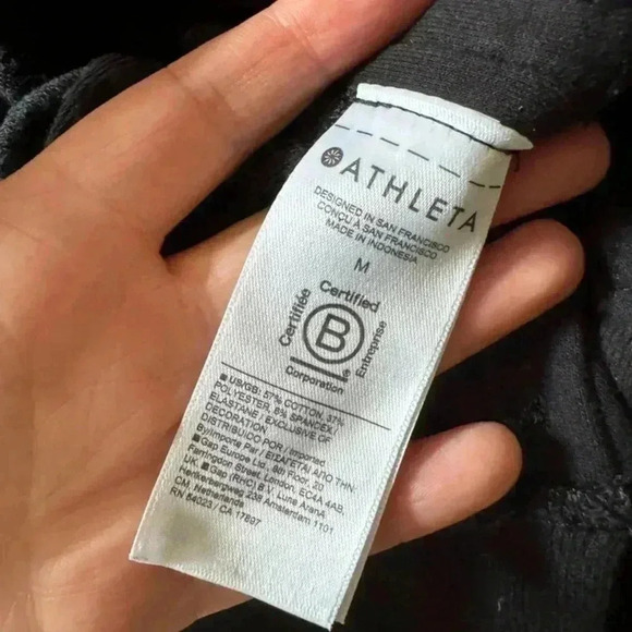 Athleta Retroterry V-Neck Sweatshirt Tee Vest - Picture 8 of 9